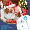 AUYAO Snowflake Light-Up Wizard Wand Set for Kids, 5-Piece Princess Costume Accessories, Blue view 4