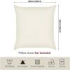 Blue Pillow Covers 60 x 60 cm, Set of 4, Waterproof Linen-Style Outdoor Covers with Double-Sided Simple Pattern and Concealed Zipper - HCW250611 view 3