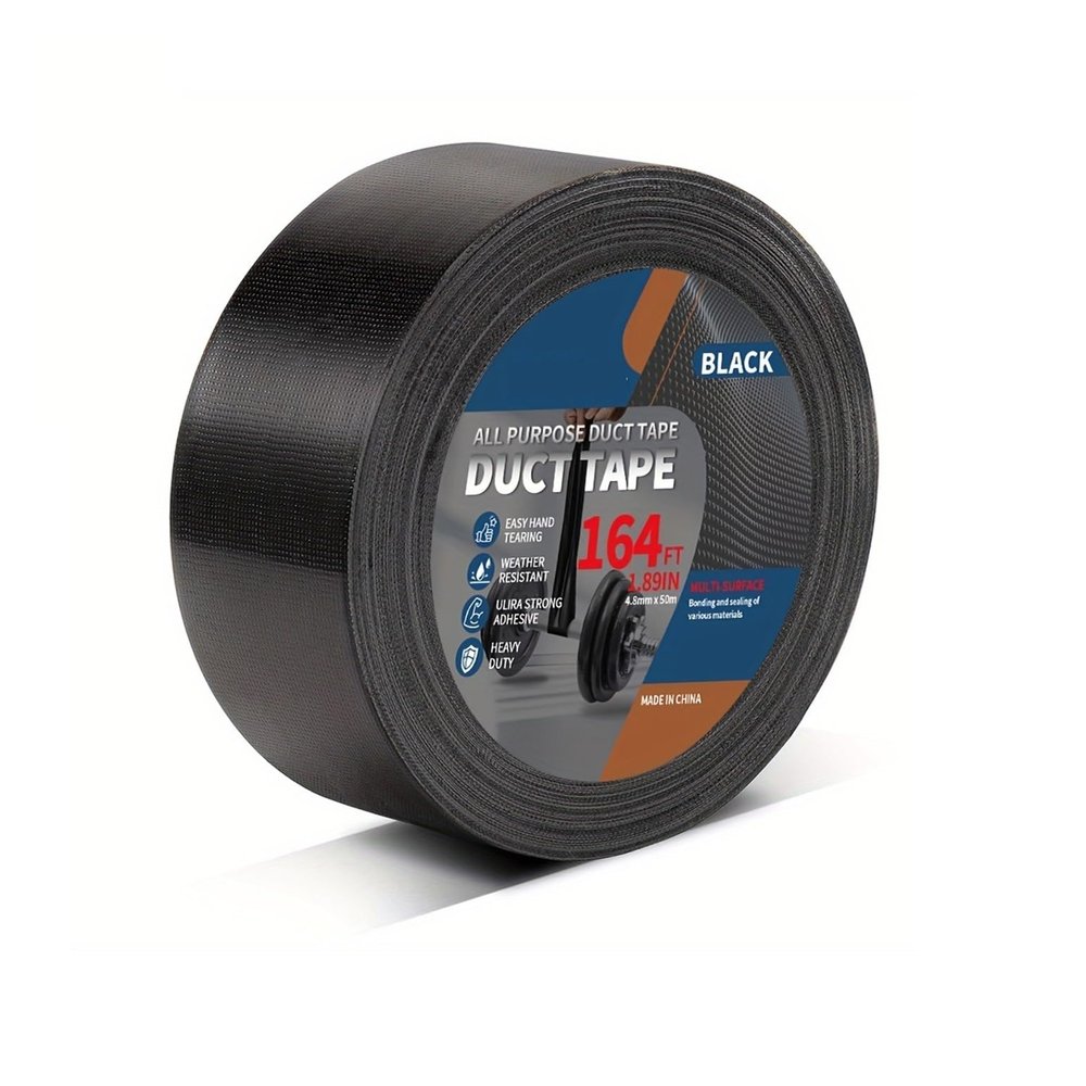 EZAGBPJK Black Super Adhesive Fabric Tape for E-Bike Seat Repairs, Tarps and Fabric, 20 m