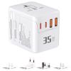 Worldwide Travel Adapter with 2 USB-C and 2 USB-A Ports view 1