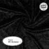 VmG-Store Black Panne Velvet Fabric, 3 x 1.5 m Cut Pieces view 4