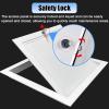 Lockable Wall Access Panel, White Aluminum Frame, 12 x 20 in (30 x 50 cm) view 4