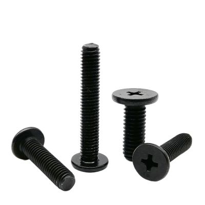 M1.6 M2 M2.5 M3 M4 M5 M6 Black 304 Stainless Steel Laptop Computer CM-Head Ultra-Thin Flat-Head Screws (25 mm)