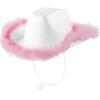Mojingder Pink Cowboy Hat for Women with Heart-Shaped Glasses and Bandana view 1