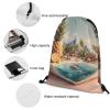 XOPEKVLAWM Drawstring Backpack, Gym Sack, Pineapple Paradise, 35 x 42 cm view 3