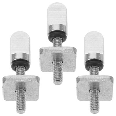 M4 Stainless Steel Paddleboard Fin Screws, Silver and Rubber, 3-Pack
