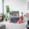 murando - Oval Velvet Headboard, 100 x 20 cm, Upholstered view 2