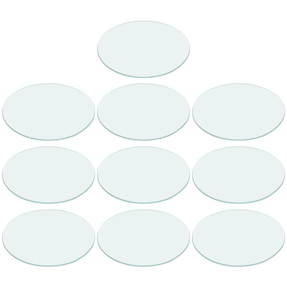 10-Piece Glass Watch Glass Set for Laboratory Samples and Beaker Covers