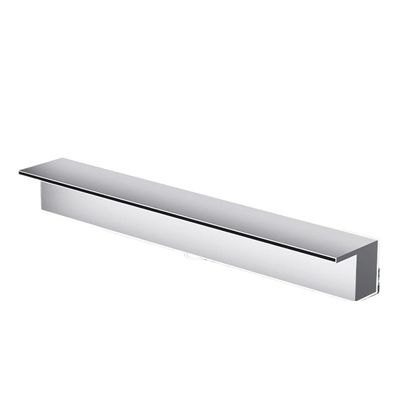 1-Piece 304 Stainless Steel Waterfall Spillway, Customizable Length, Silver, 150 cm