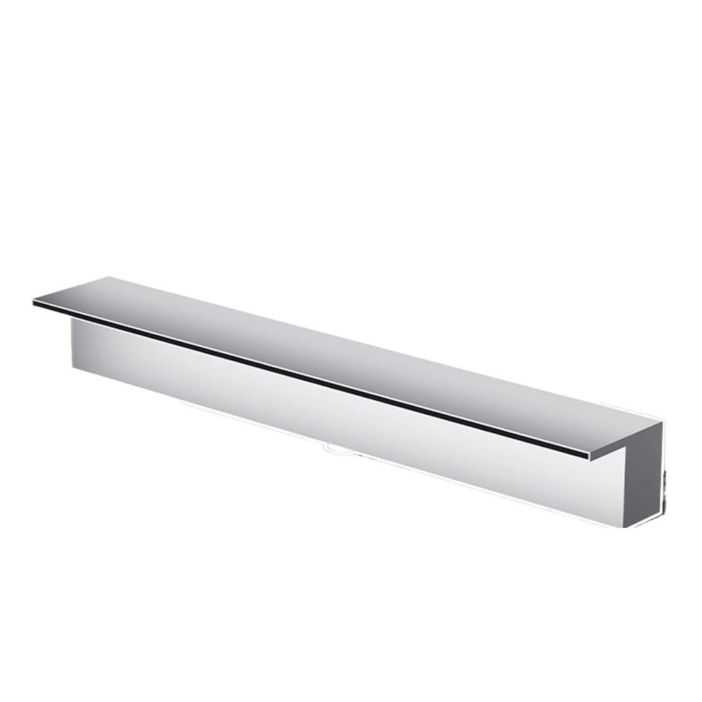 1-Piece 304 Stainless Steel Waterfall Spillway, Customizable Length, Silver, 150 cm