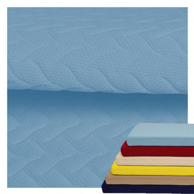 AQIGR Garden Furniture Seat Cushion Cover, 5 cm Thick, Replacement Bench Cushion Cover with Zipper, Non-Slip, Light Blue, 140 x 60 x 5 cm