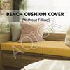 AQIGR Garden Furniture Seat Cushion Cover, 5 cm Thick, Replacement Bench Cushion Cover with Zipper, Non-Slip, Light Blue, 140 x 60 x 5 cm view 2