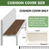AQIGR Garden Furniture Seat Cushion Cover, 5 cm Thick, Replacement Bench Cushion Cover with Zipper, Non-Slip, Light Blue, 140 x 60 x 5 cm view 3