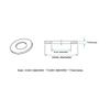 Ultra-Thin Rubber Flat Washers, 14 mm, 10 Pieces (4 × 8 × 1 mm) view 3