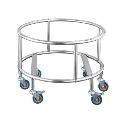 Insulated Stainless Steel Cart for Barrels, Planters, and Large Cookware
