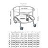 Insulated Stainless Steel Cart for Barrels, Planters, and Large Cookware view 2