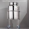 Insulated Stainless Steel Cart for Barrels, Planters, and Large Cookware view 3