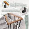 Outdoor Metal Railing Post, Black Iron, Side-Mounted, 29.5 in/75 cm view 3