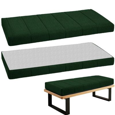 WLXFF Dark Green Bench Cushion, 140 x 35 cm