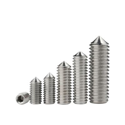 10 Stainless Steel 304 Hex Socket Head Screws with Tapered Tips (M12 x 30 mm)