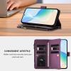 Violet Zipper Wallet Flip Case for Oukitel C61 / C61 Pro view 3