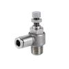 12 mm Hose to 1/2" BSP Male Air Speed Control Valve, 304 Stainless Steel Pneumatic Fitting with Quick Connector view 1
