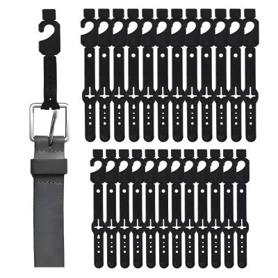 INCREWAY 150-Pack Plastic Belt Hooks, Multi-Purpose Closet Organizer, Non-Slip Black