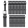 INCREWAY 150-Pack Plastic Belt Hooks, Multi-Purpose Closet Organizer, Non-Slip Black view 1