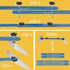 Stair Tread, Foldable and Length-Adjustable High-Precision Ruler view 3