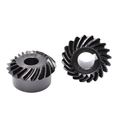 1 Pc 1.5M Spiral Bevel Gear Set, 20/25/30T, 12/14/15/16 mm Keyed Bore, 45# Steel, Helical Teeth (14 mm, 5 mm Keyway, 20T)