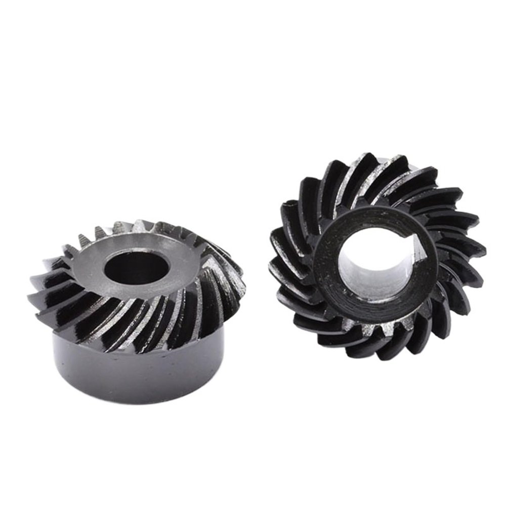 1 Pc 1.5M Spiral Bevel Gear Set, 20/25/30T, 12/14/15/16 mm Keyed Bore, 45# Steel, Helical Teeth (14 mm, 5 mm Keyway, 20T)