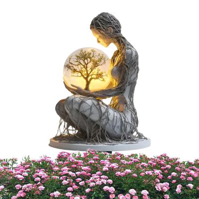 2D Acrylic Goddess Garden Statue with Lawn Stake