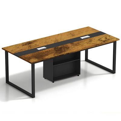 Tazyee Large Modern Conference Table with Cable Management