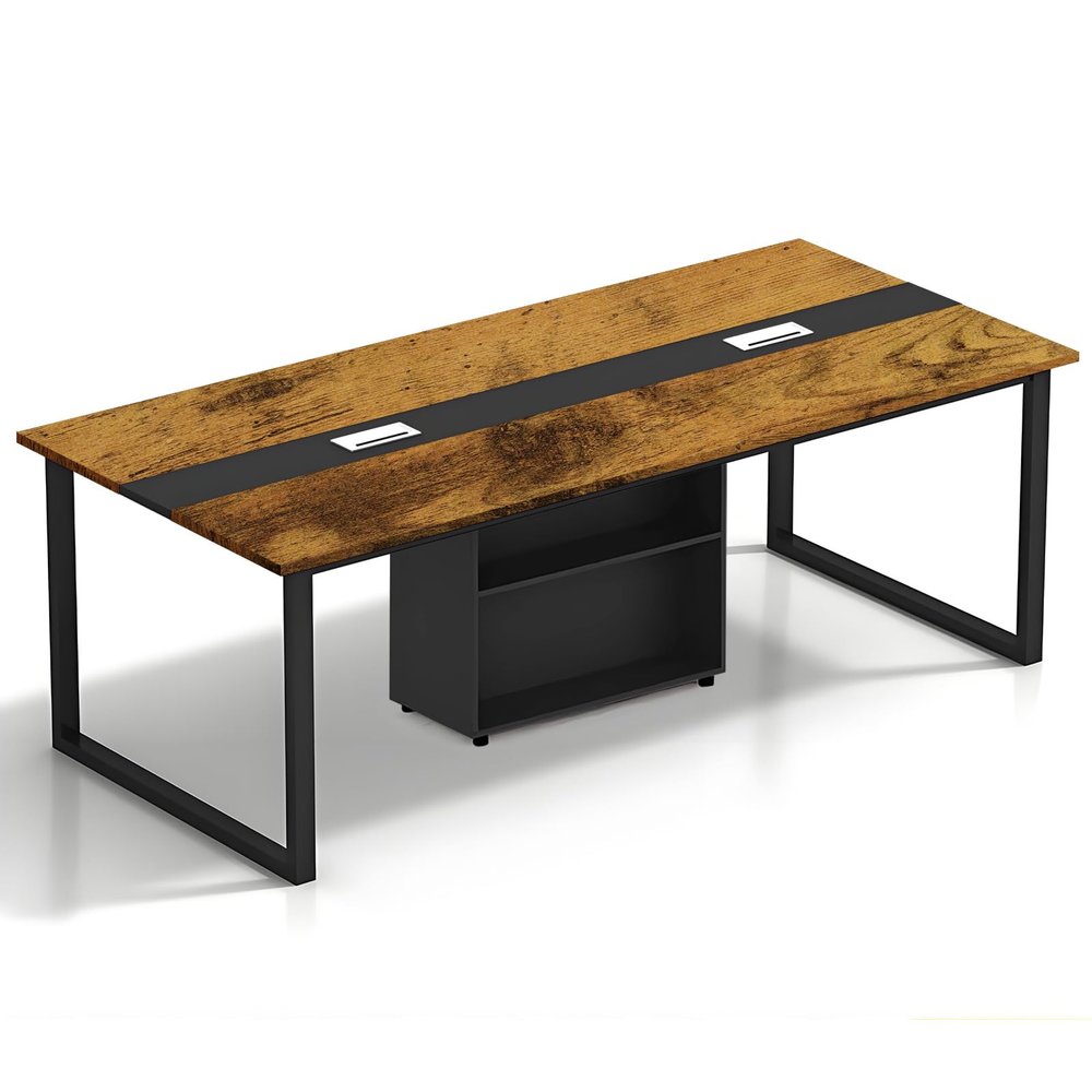 Tazyee Large Modern Conference Table with Cable Management