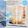 Transparent Thermal Window Insulation Film with Hook-and-Loop Tape, Gray, 150 x 100 cm view 4