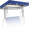 Waterproof Replacement Swing Canopy for Outdoor Use, Durable Sunshade for 3-Seat Garden Swings view 1
