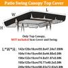Waterproof Replacement Swing Canopy for Outdoor Use, Durable Sunshade for 3-Seat Garden Swings view 4