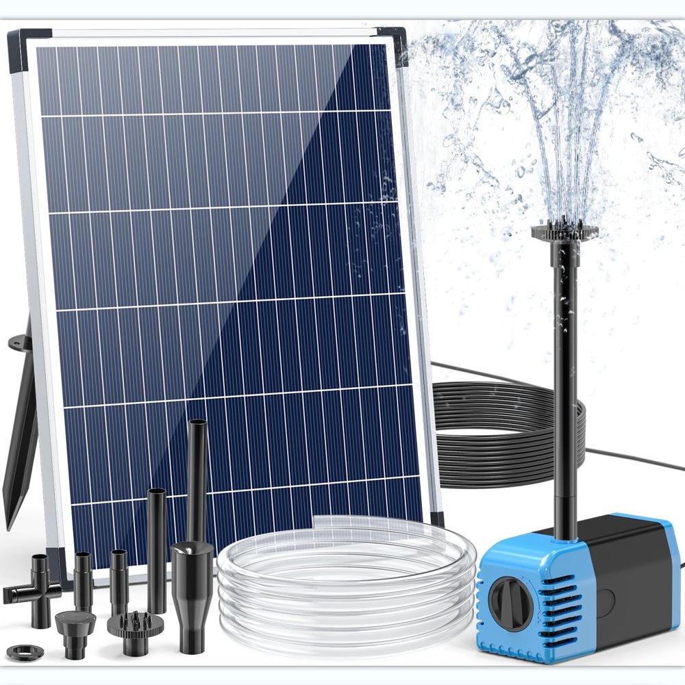 Biling 12W 605 L/h Solar Fountain for Outdoor and Garden Ponds up to 1,200 L