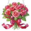 Lxmsja Pink Rose 5D Diamond Painting Hanging Ornament Kit view 1