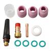 FACAIIO 12-Piece TIG Gas Lens Kit 17GL332, 3/32 in, for DB SR WP, Lincoln PTA-17/18/26, Miller Diamondback DB17/DB18/DB26, Weld Craft WP-17/18/26 view 3