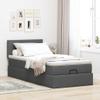 Upholstered Bed with Mattress and Topper, Dark Gray, 80 x 200 cm view 3
