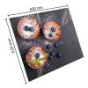 SFArt Tempered Glass Stovetop Cover & Cutting Board, Blueberry Muffins, 60 x 52 cm view 2