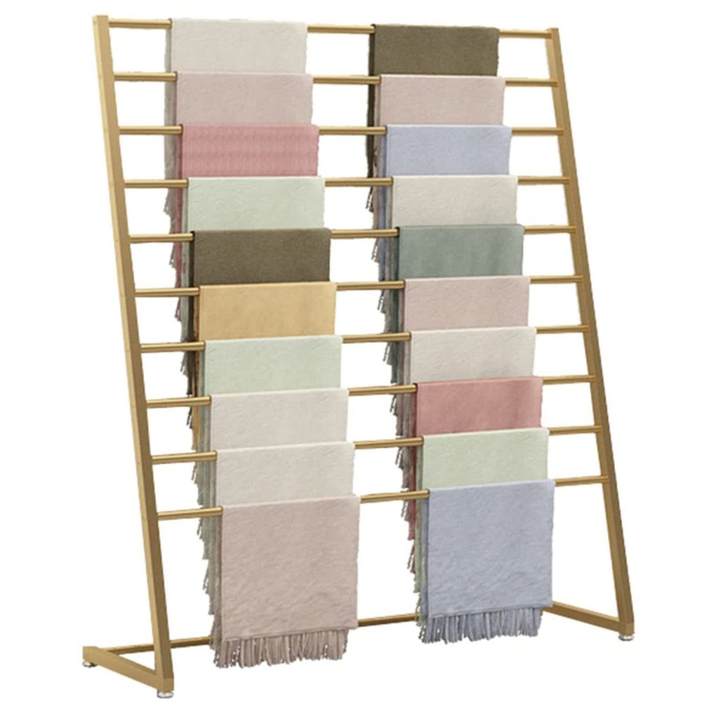ASerZenith 80 cm Gold Freestanding Scarf Rack