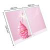 SFArt Tempered Glass Stove Cover & Cutting Board, 2-Piece, 45 x 52 cm, Hygienic & Non-Slip, for Induction and Glass-Ceramic Cooktops – Pink Cupcake view 2