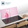 SFArt Tempered Glass Stove Cover & Cutting Board, 2-Piece, 45 x 52 cm, Hygienic & Non-Slip, for Induction and Glass-Ceramic Cooktops – Pink Cupcake view 3