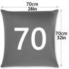 QOEUIUJ Super King Pillow Cover, Square 70 x 70 cm, Blue view 2