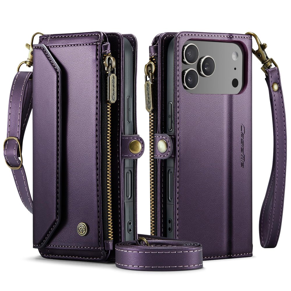 UDBKKDX Leather Case for Samsung Galaxy S23 FE with Shoulder and Wrist Straps, Matte Finish, Kickstand