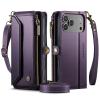 UDBKKDX Leather Case for Samsung Galaxy S23 FE with Shoulder and Wrist Straps, Matte Finish, Kickstand view 1