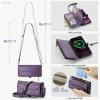 UDBKKDX Leather Case for Samsung Galaxy S23 FE with Shoulder and Wrist Straps, Matte Finish, Kickstand view 4