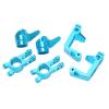 Cerlyiont RC Steering Knuckle Set, Front and Rear Replacement Knuckles, C-Hub Carriers, for Unlimited 94762 1/8 RC Car, Blue Aluminum Alloy view 3